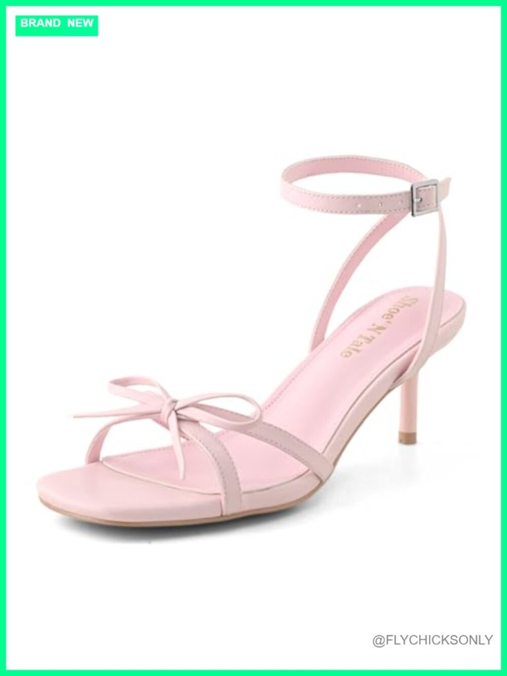 Kitten Heels Bow Strappy Heeled Sandals Square Open Toe Dressy Party Shoes